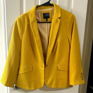 Mustard yellow blazer from the limited
